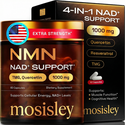 Mosisley® NMN Supplement, Quercetin, TMG, Resveratrol – Supports Cellular Energy & NAD+ Levels
