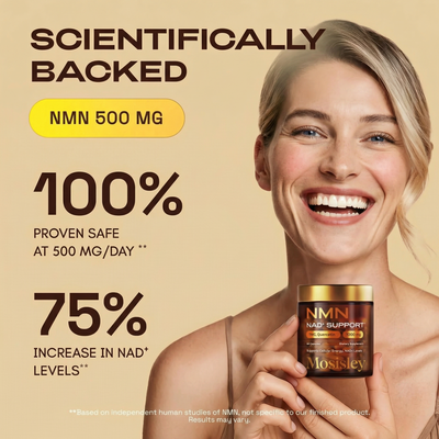 Mosisley® NMN Supplement, Quercetin, TMG, Resveratrol – Supports Cellular Energy & NAD+ Levels